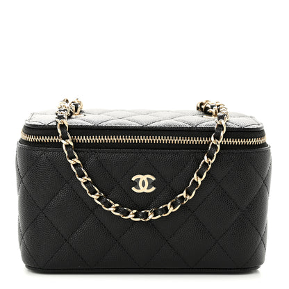 Chanel Caviar Quilted Small Vanity Case With Chain Black 1 of 12