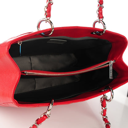 Chanel Caviar Quilted Grand Shopping Tote GST Red 7 of 7