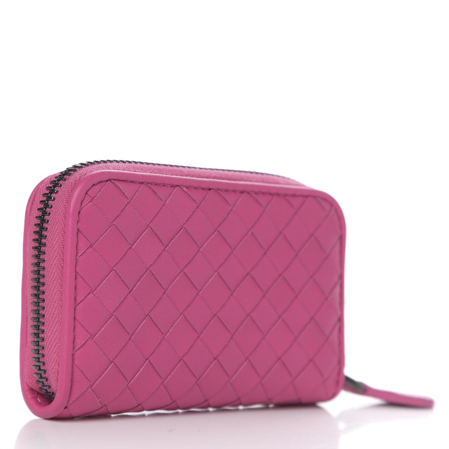 Nappa Intrecciato Zip Around Coin Purse Ametista