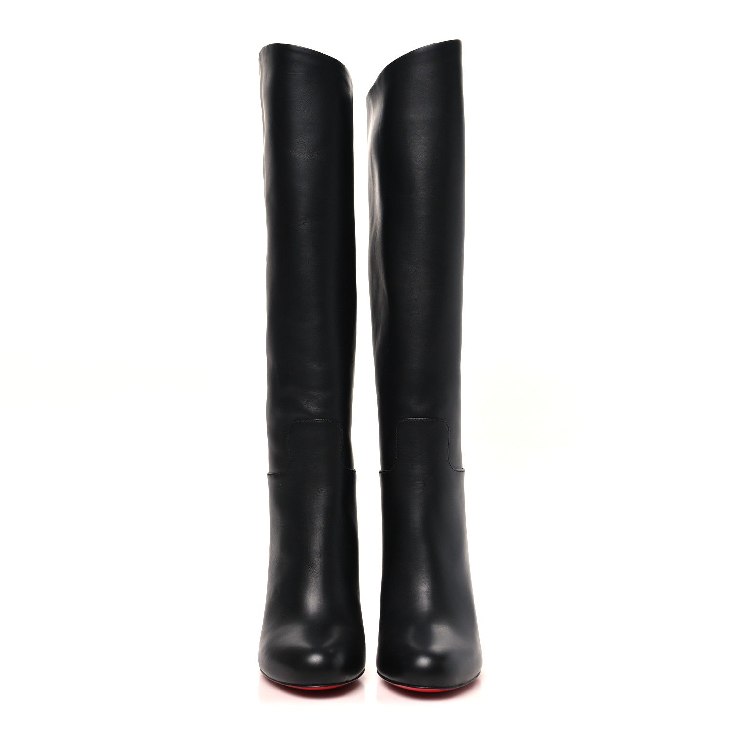 Christian Louboutin Calfskin Loo Botta 85 Knee High Boots 38 Black 2 of 7