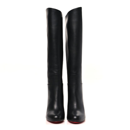 Christian Louboutin Calfskin Loo Botta 85 Knee High Boots 38 Black 2 of 7