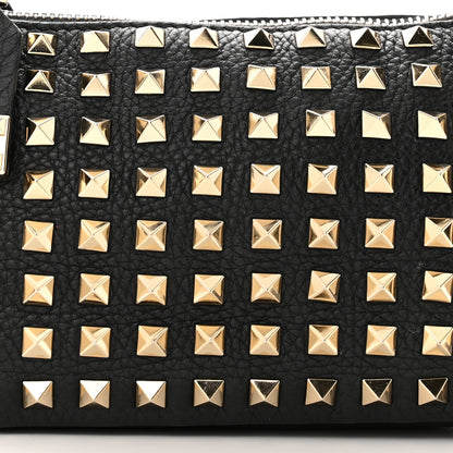 Valentino Garavani Grained Calfskin Small Rockstud All Over Crossbody Bag Black 7 of 10