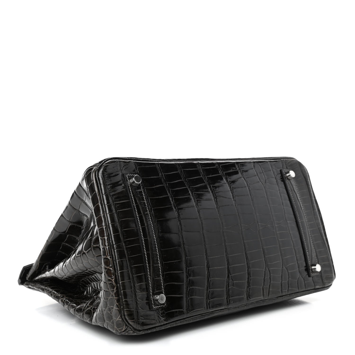 Hermes Shiny Porosus Crocodile Birkin 35 Graphite 3 of 10