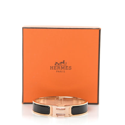 Hermes Enamel Narrow Clic Clac H Bracelet PM Black 4 of 4