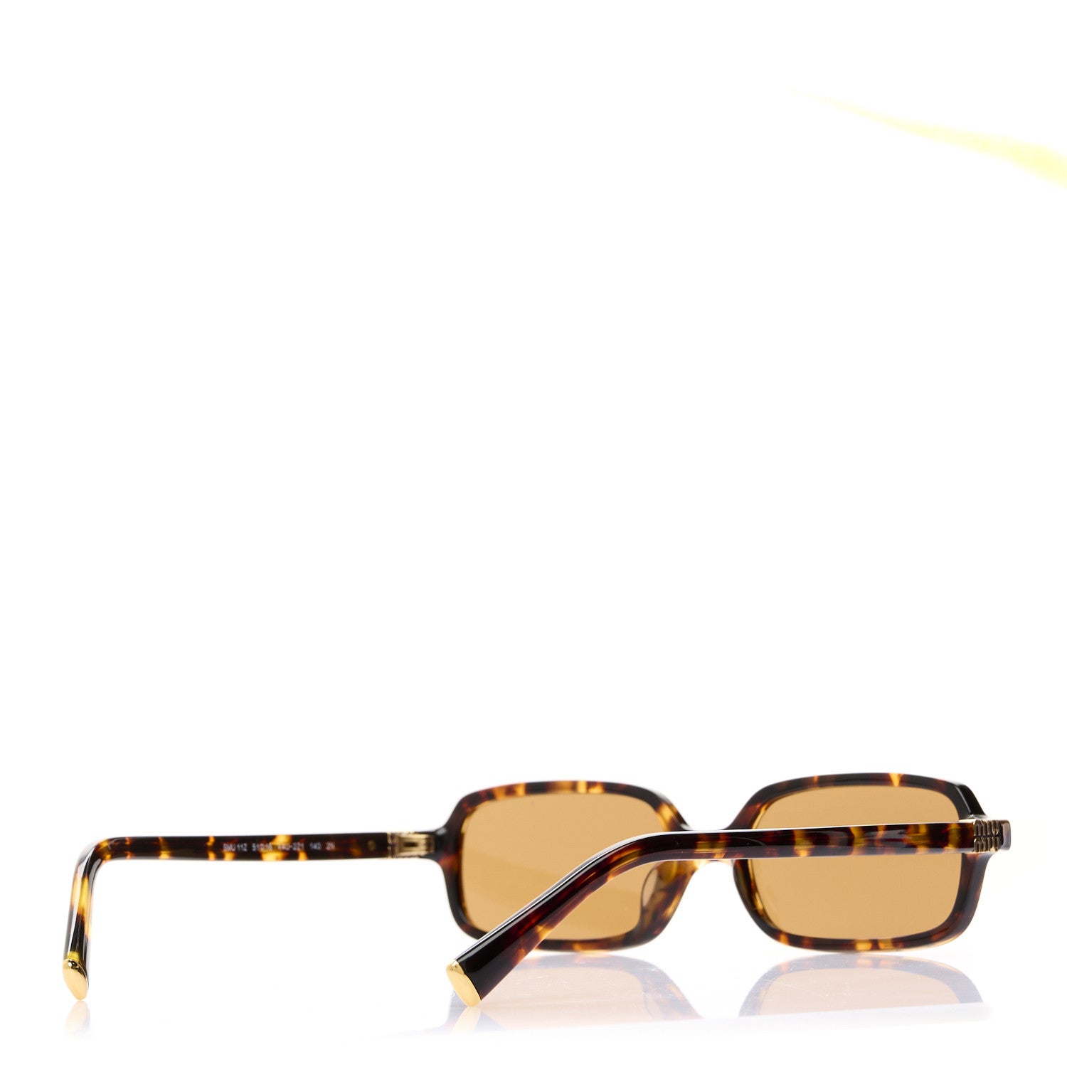 Miu Miu Acetate Rectangle Regard Sunglasses SMU11Z Camel Beige 4 of 8