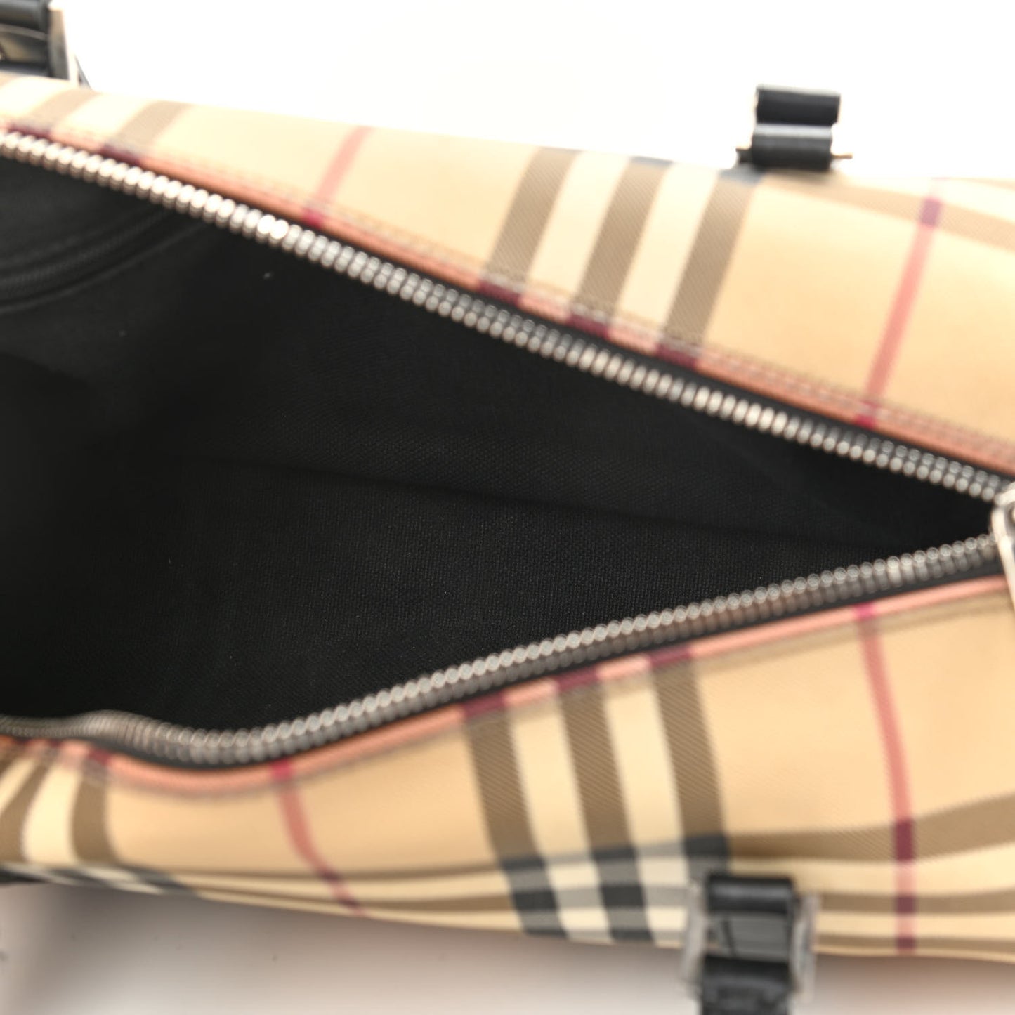 House Check Barrel Bag Black