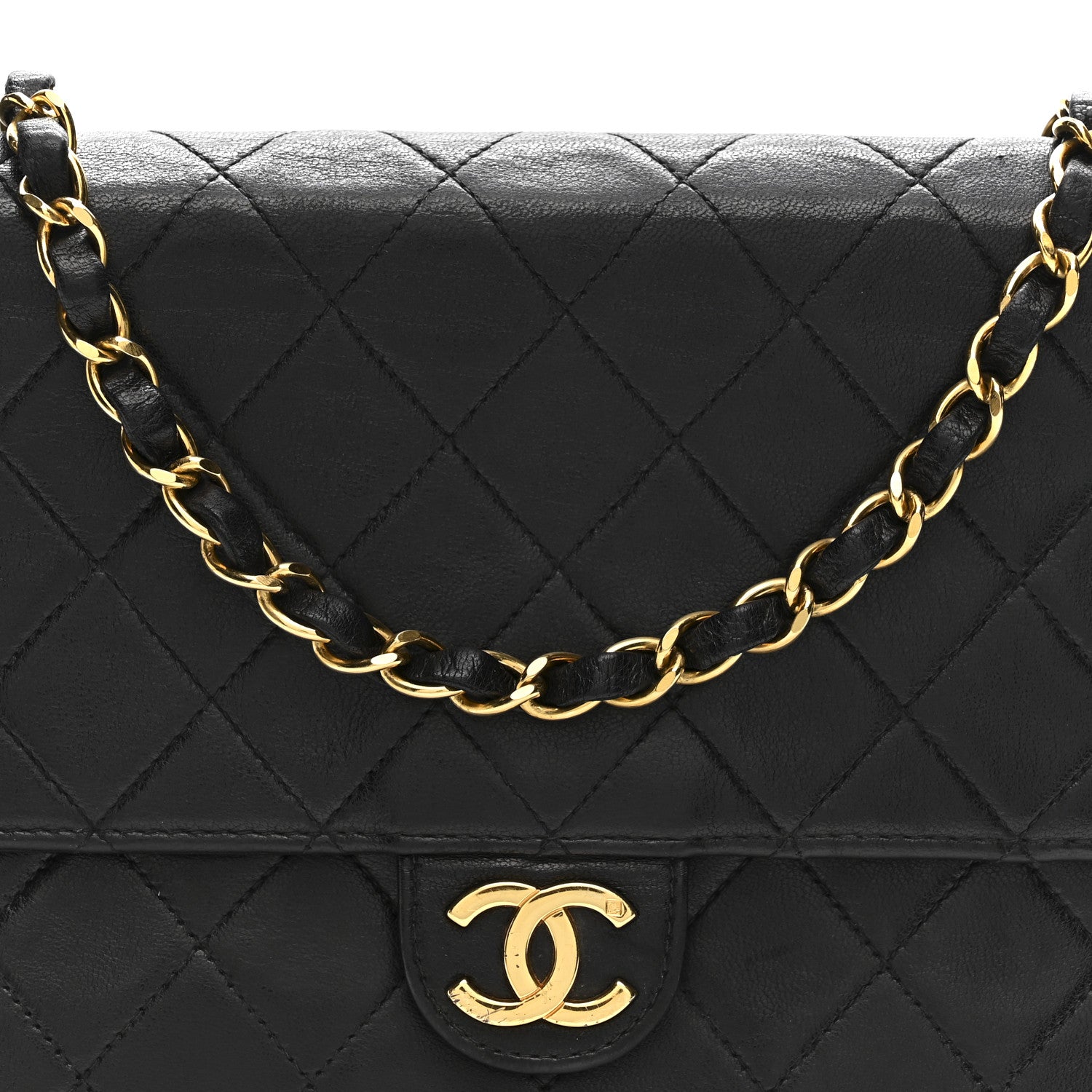 Chanel Lambskin Quilted Small Single Flap Bag Black 8 of 13