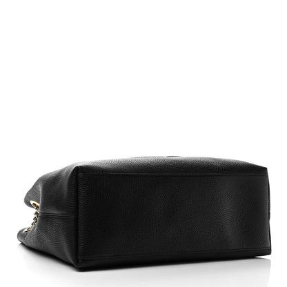 Gucci Pebbled Calfskin Medium Soho Chain Shoulder Bag Black 4 of 10