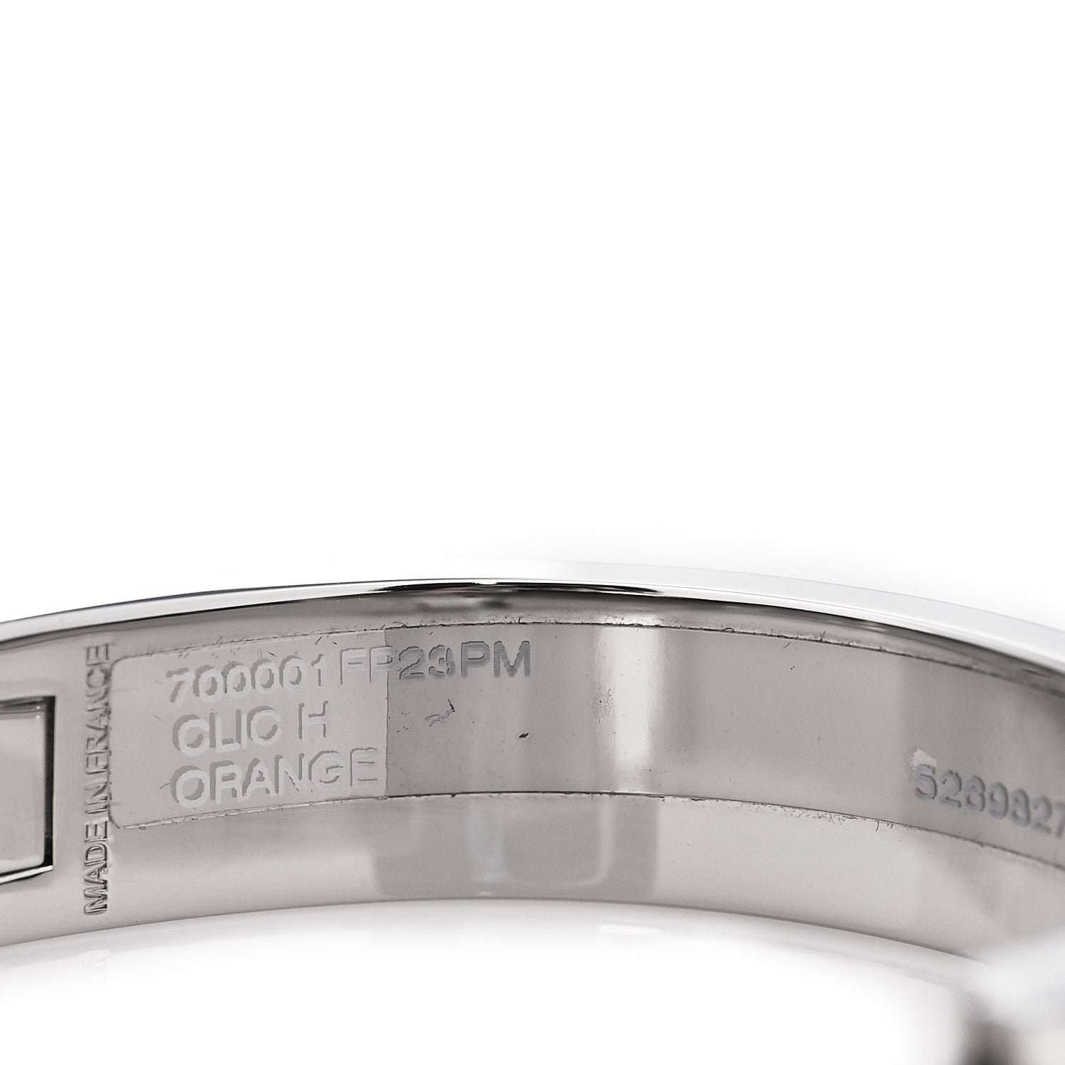 Hermes Enamel Narrow Clic Clac H Bracelet PM Orange 4 of 6