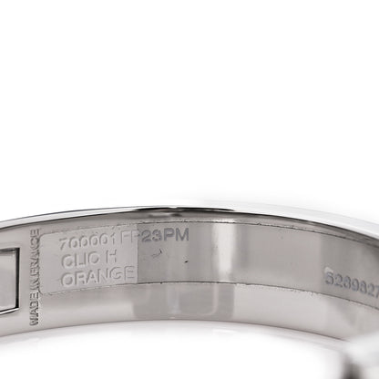 Hermes Enamel Narrow Clic Clac H Bracelet PM Orange 4 of 6