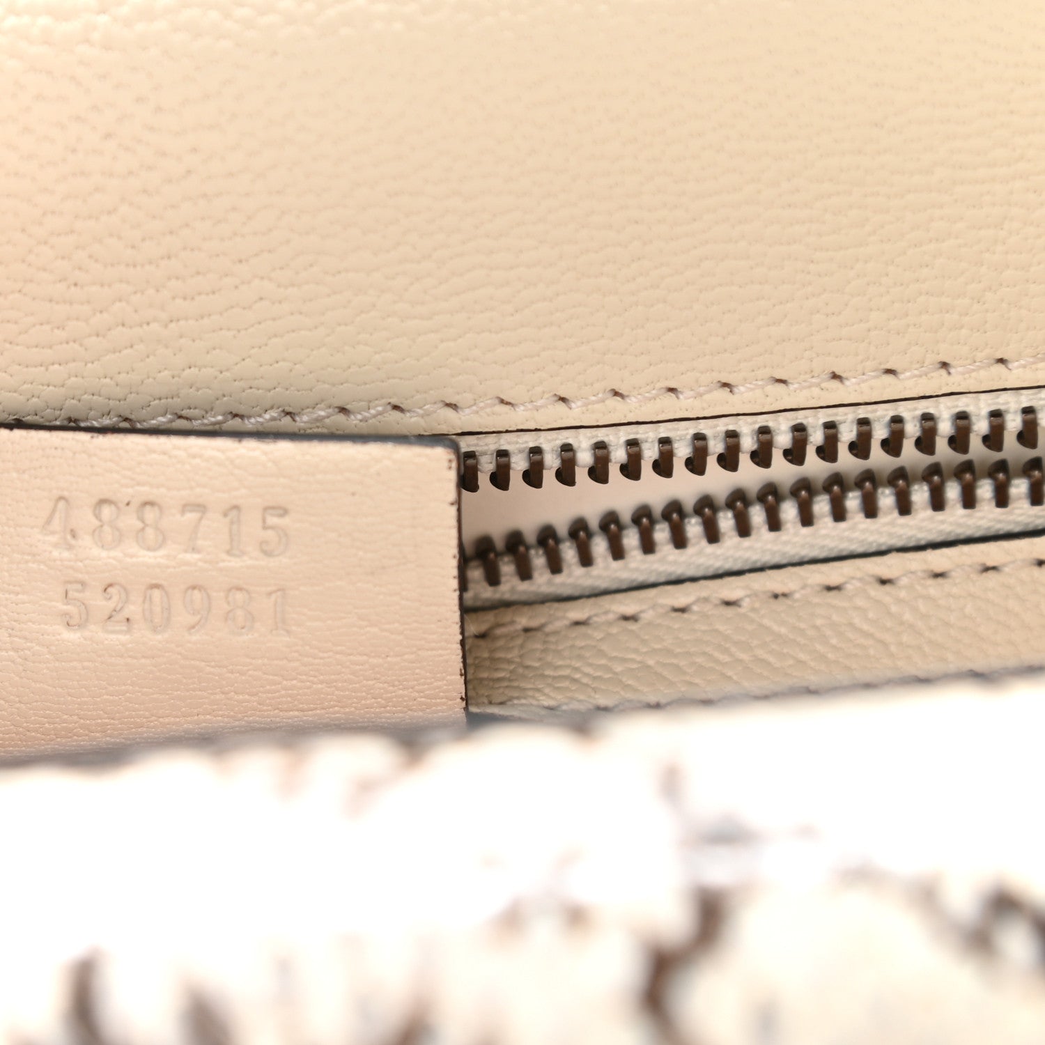 Gucci Calfskin Snakeskin Small Ottilia Top Handle Bag Black White 8 of 10