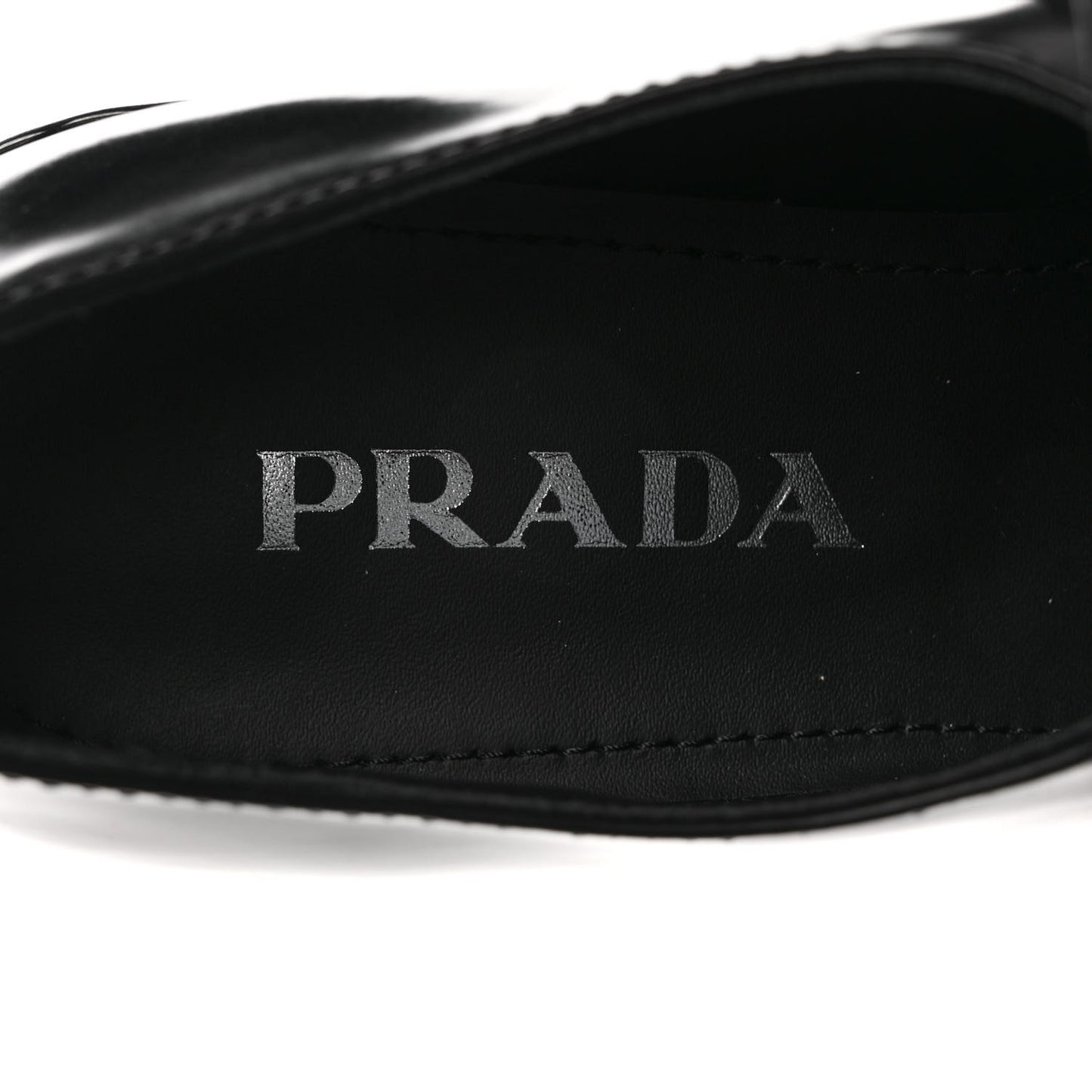 Spazzolato Metal Triangle Logo 50mm Loafers 37 Black