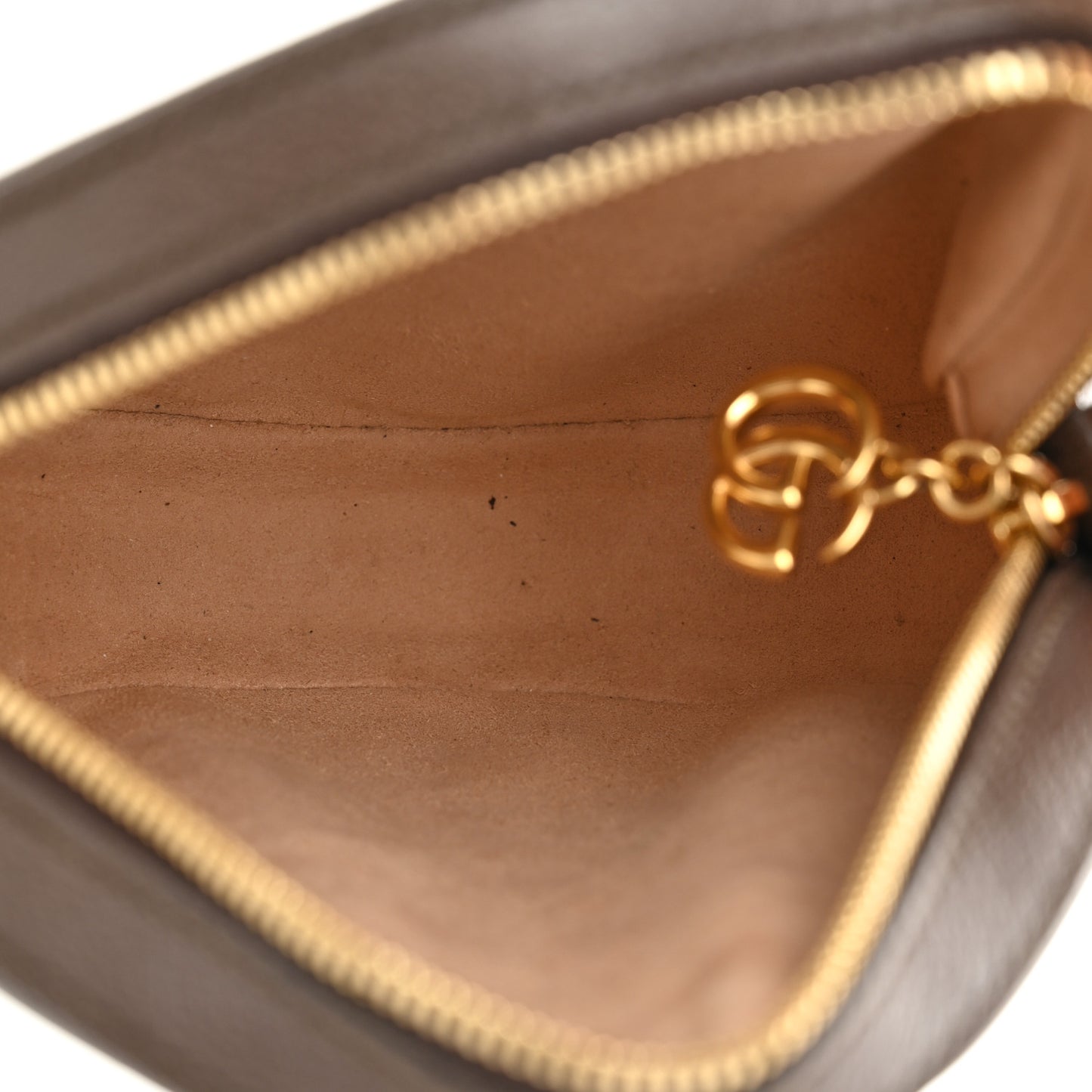 GG Supreme Monogram Web Mini Ophidia Round Shoulder Bag Brown