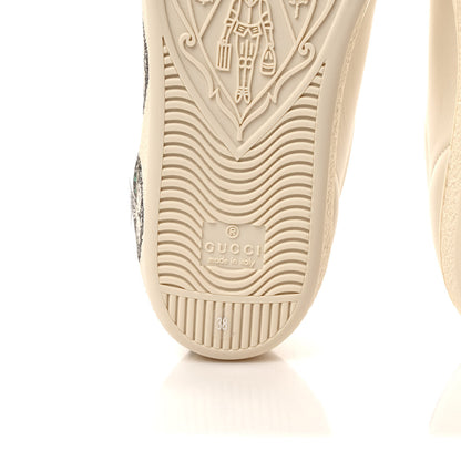 Gucci Calfskin Mystic Cat Print Womens Ace Sneakers 38 White 7 of 10