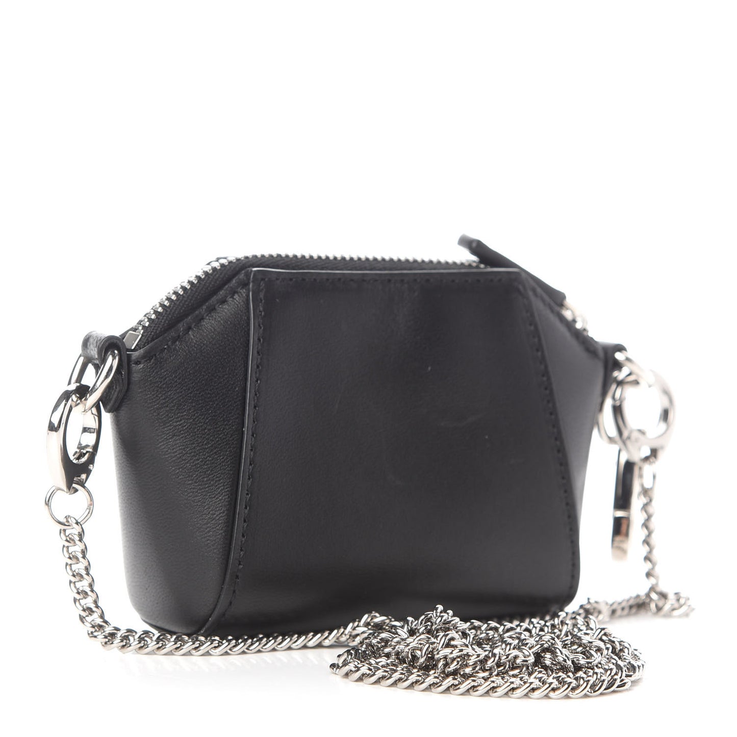 Lambskin Baby Antigona with Chain Black