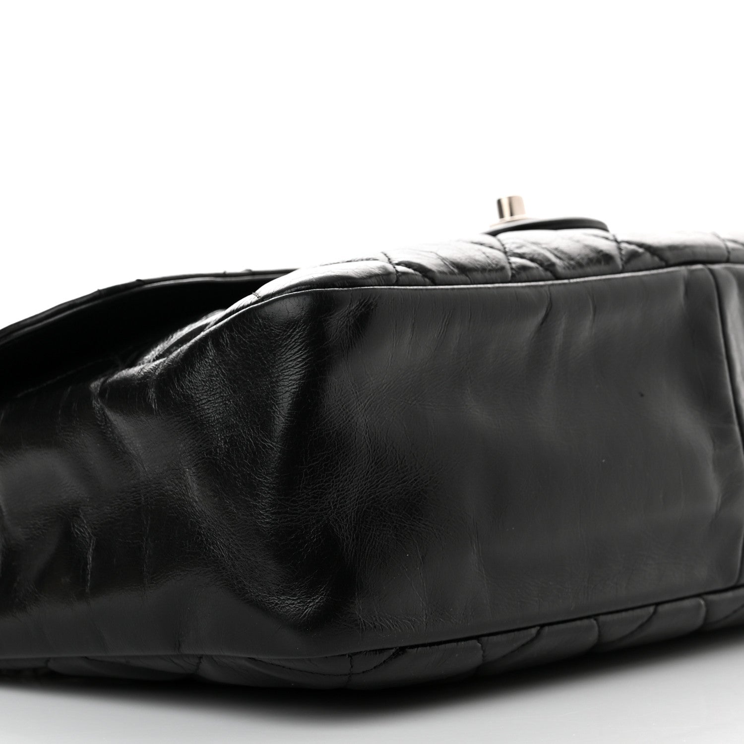Chanel Glazed Calfskin Quilted Small CC Delivery Tote Black 9 of 10