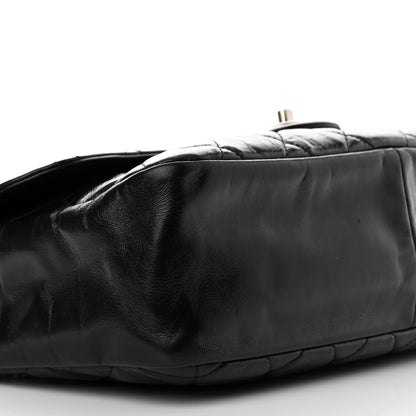 Chanel Glazed Calfskin Quilted Small CC Delivery Tote Black 9 of 10