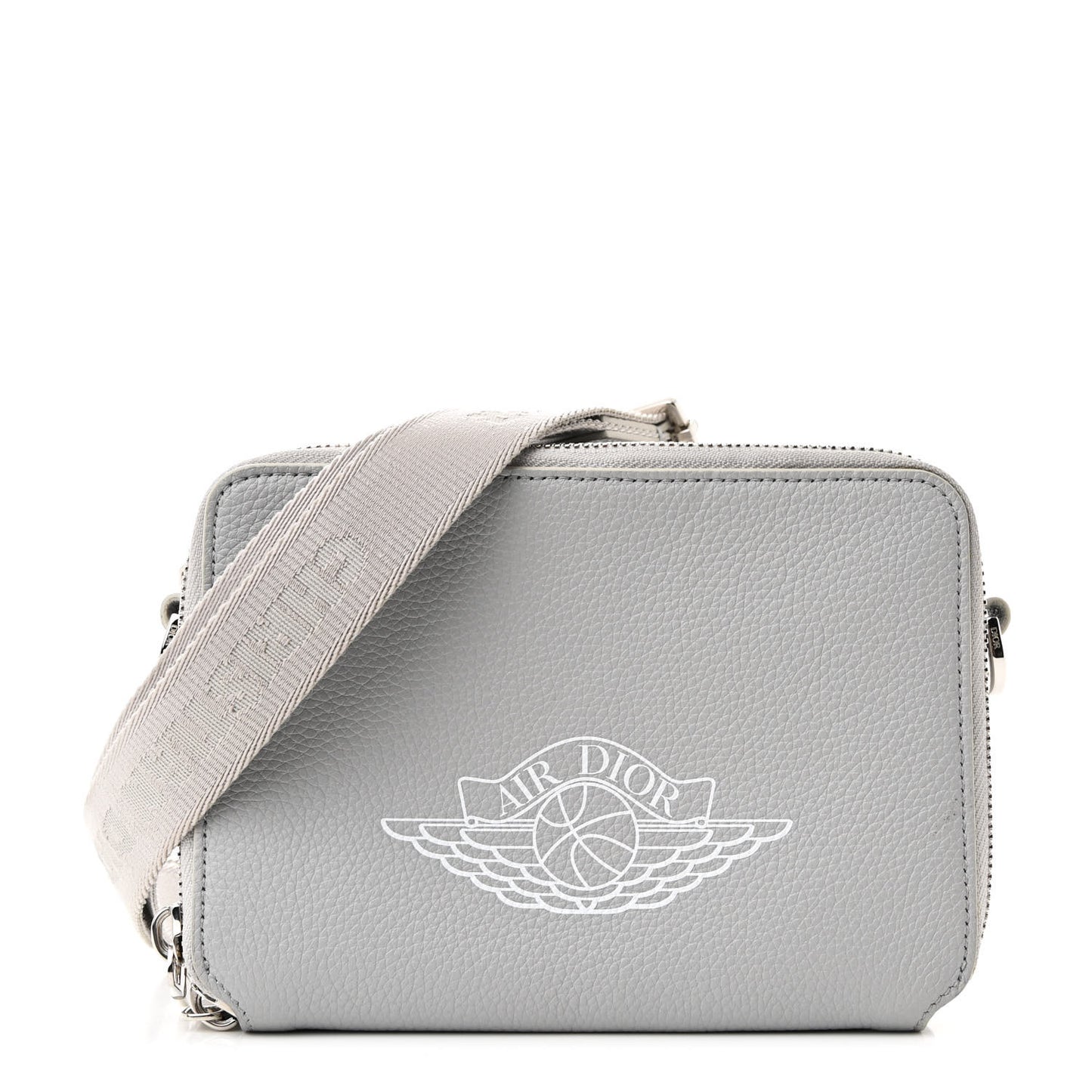 X AIR JORDAN Grained Calfskin Crossbody Grey