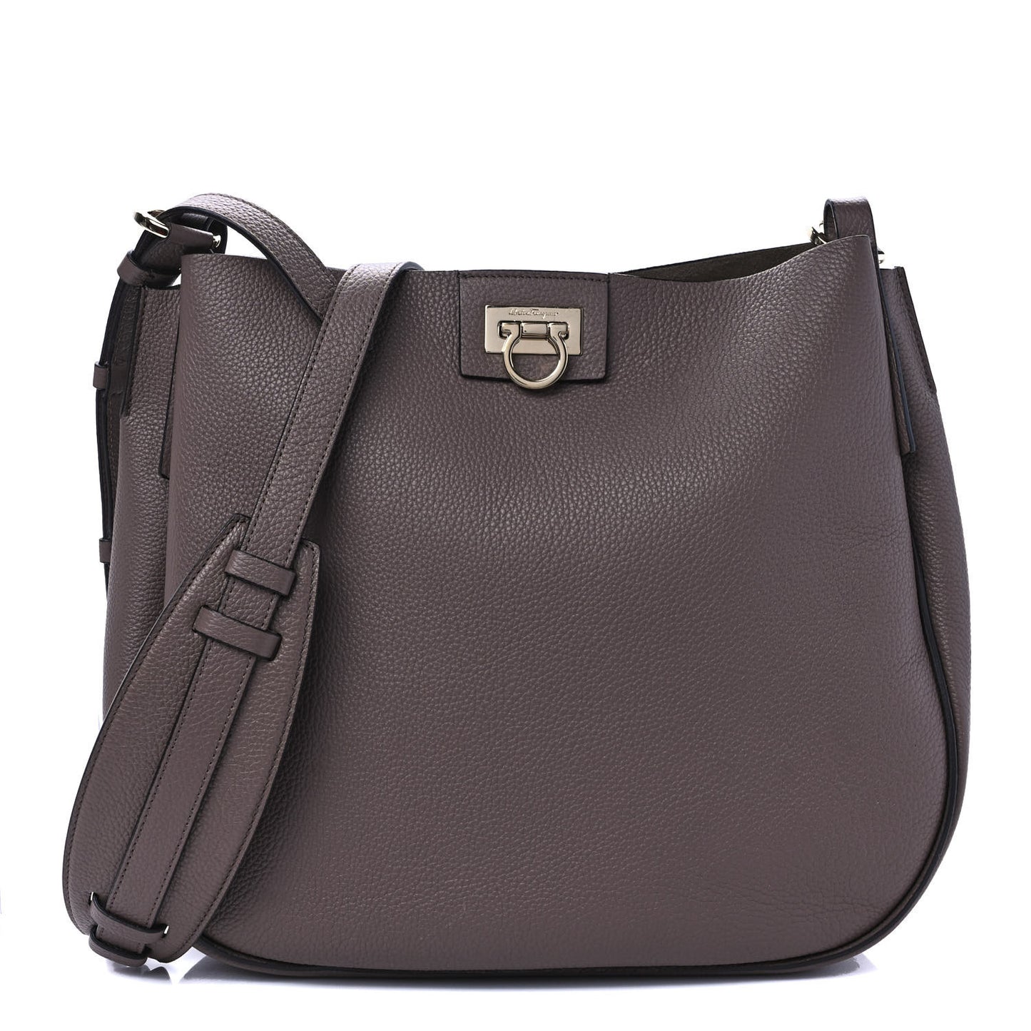 Calfskin Reverse Hobo Gray