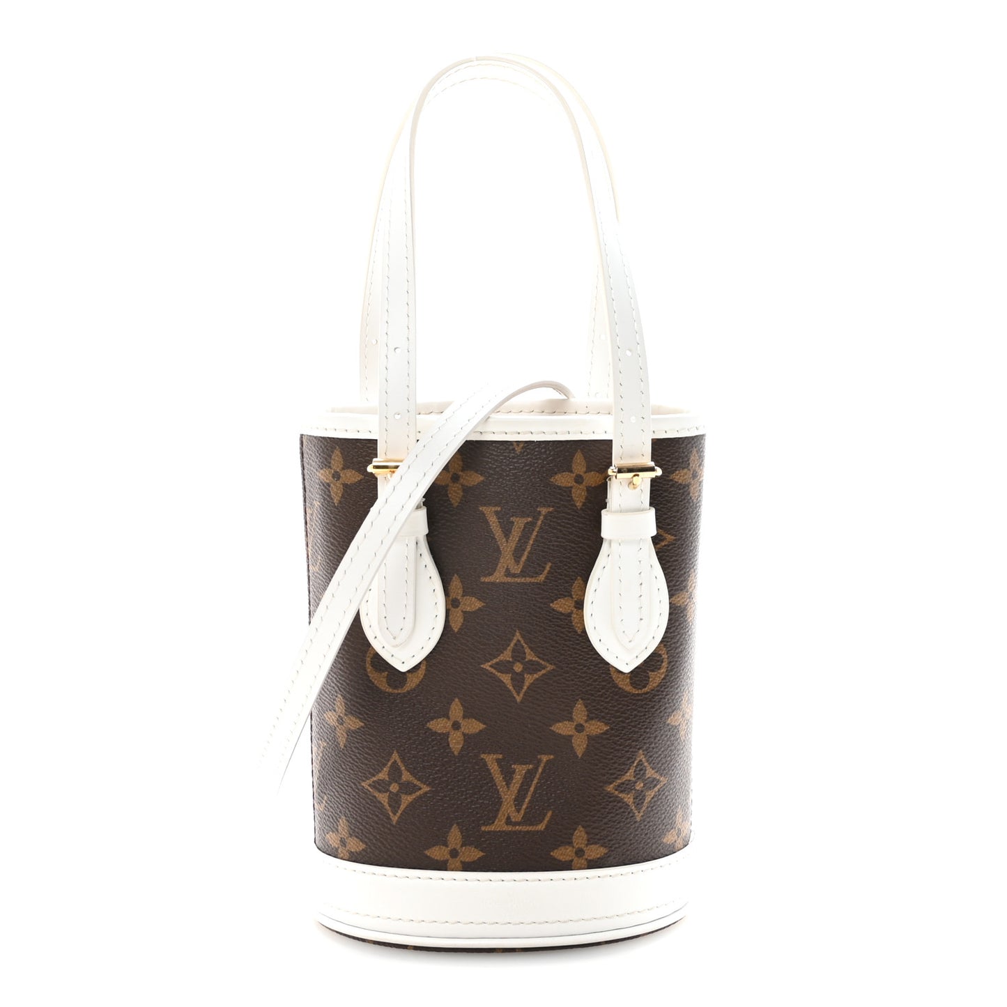 Monogram LV Match Nano Bucket Bag White