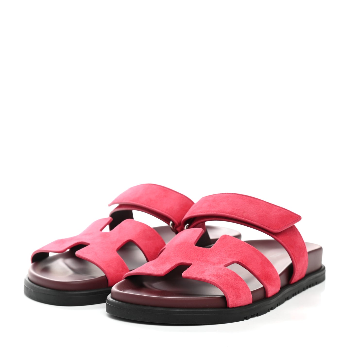 Suede Goatskin Womens Chypre Sandals 38.5 Rouge Marsala