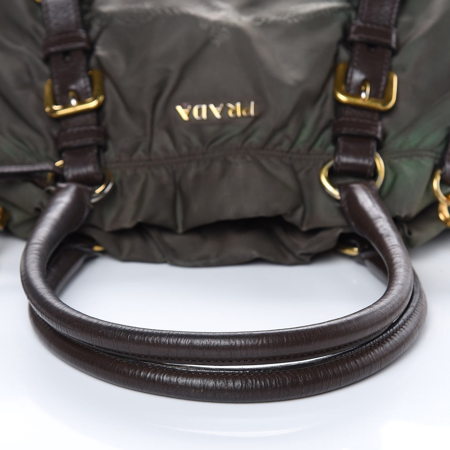 Tessuto Nylon Logo Tote Green