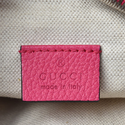 Gucci Grained Calfskin Small Logo Belt Bag Box Pink Green 6 of 10