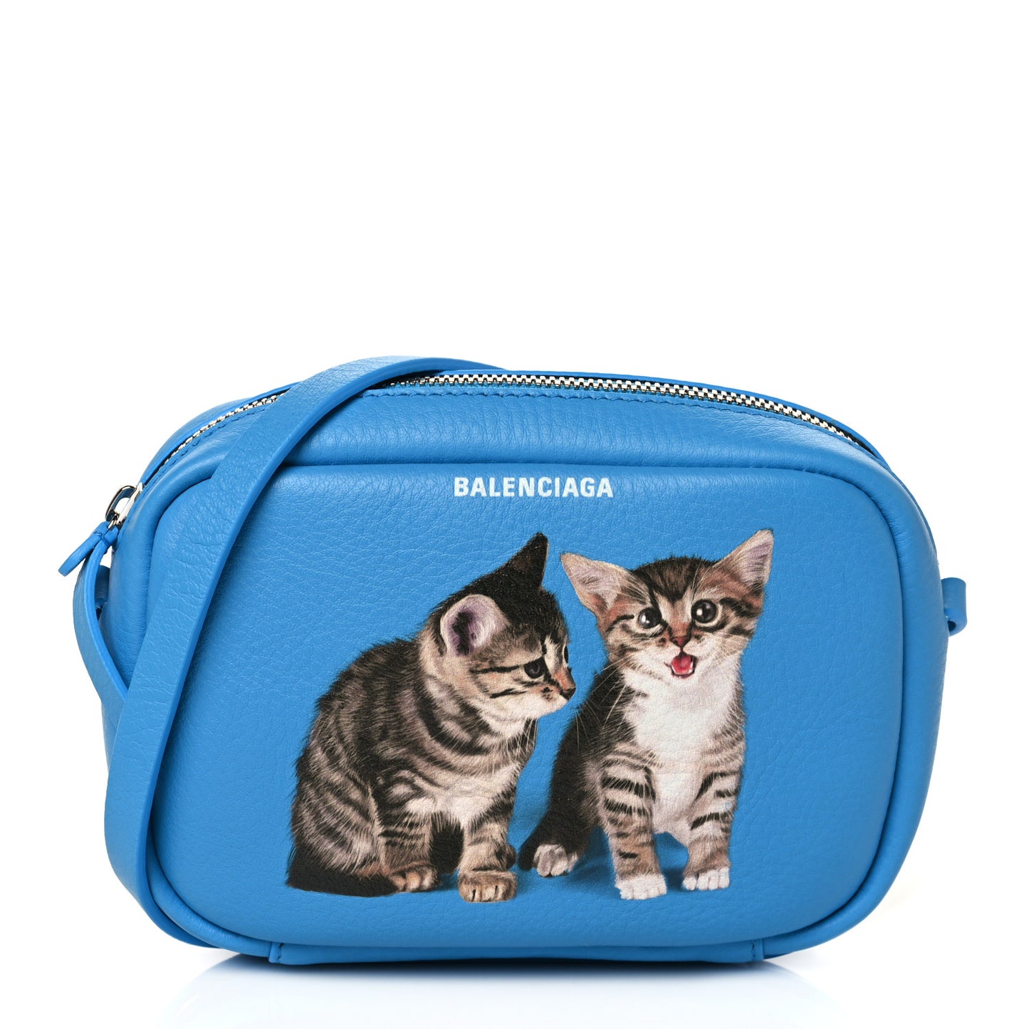 Calfskin XS Everyday Kittens Camera Bag Bleu