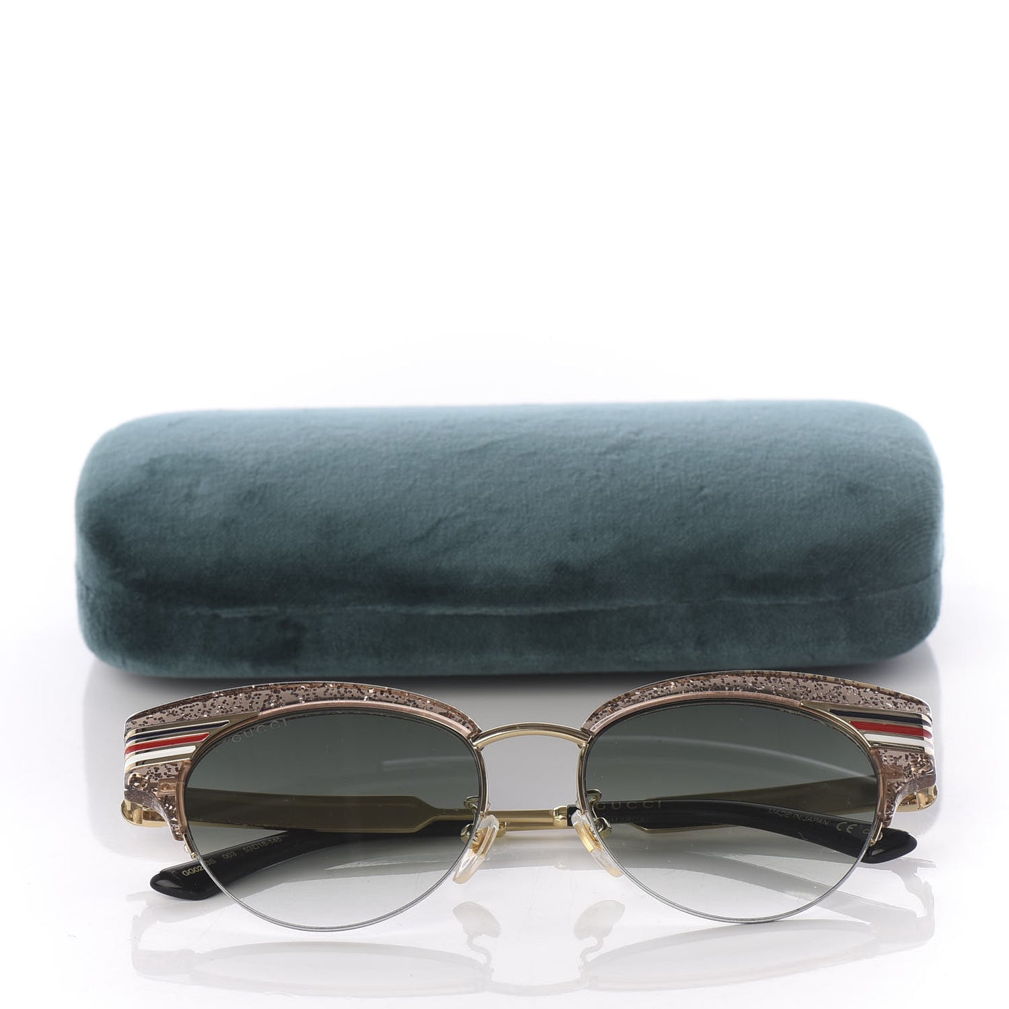 Glitter Cat Eye Sunglasses GG0283S Beige