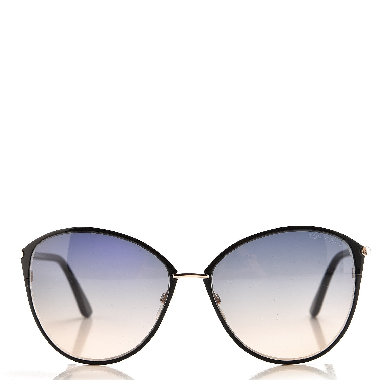 Tom Ford Penelope Vintage Round Sunglasses TF320 Black 2 of 8