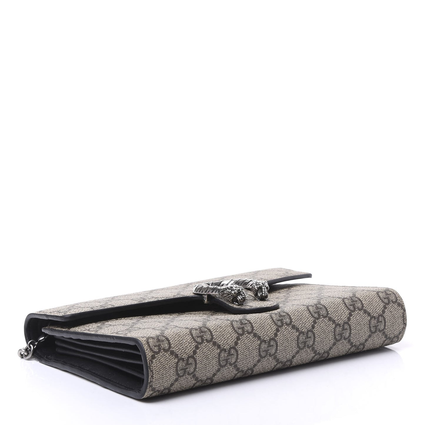 GG Supreme Monogram Mini Dionysus Chain Wallet Beige Black