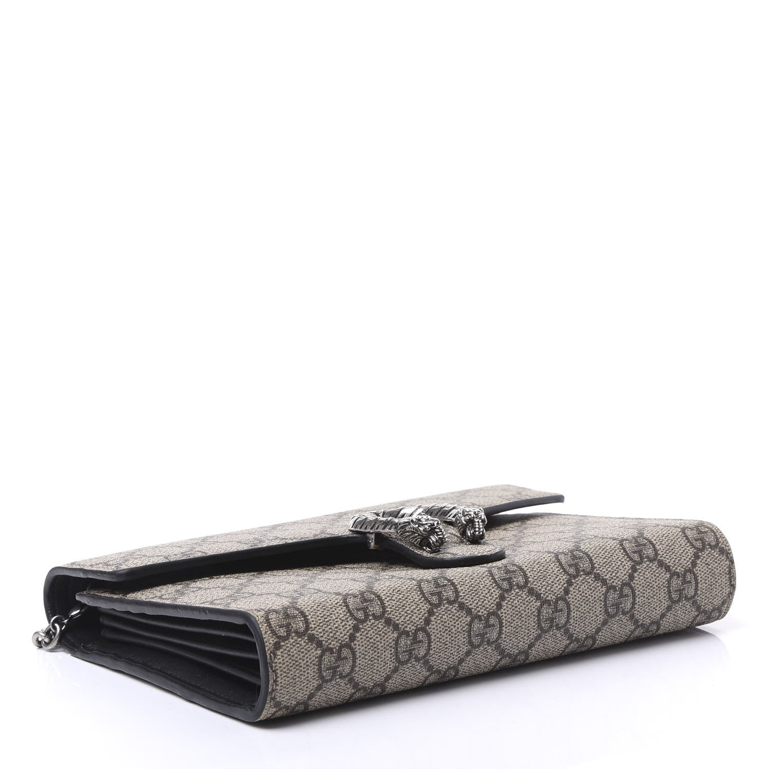 Gucci GG Supreme Monogram Mini Dionysus Chain Wallet Beige Black 3 of 8