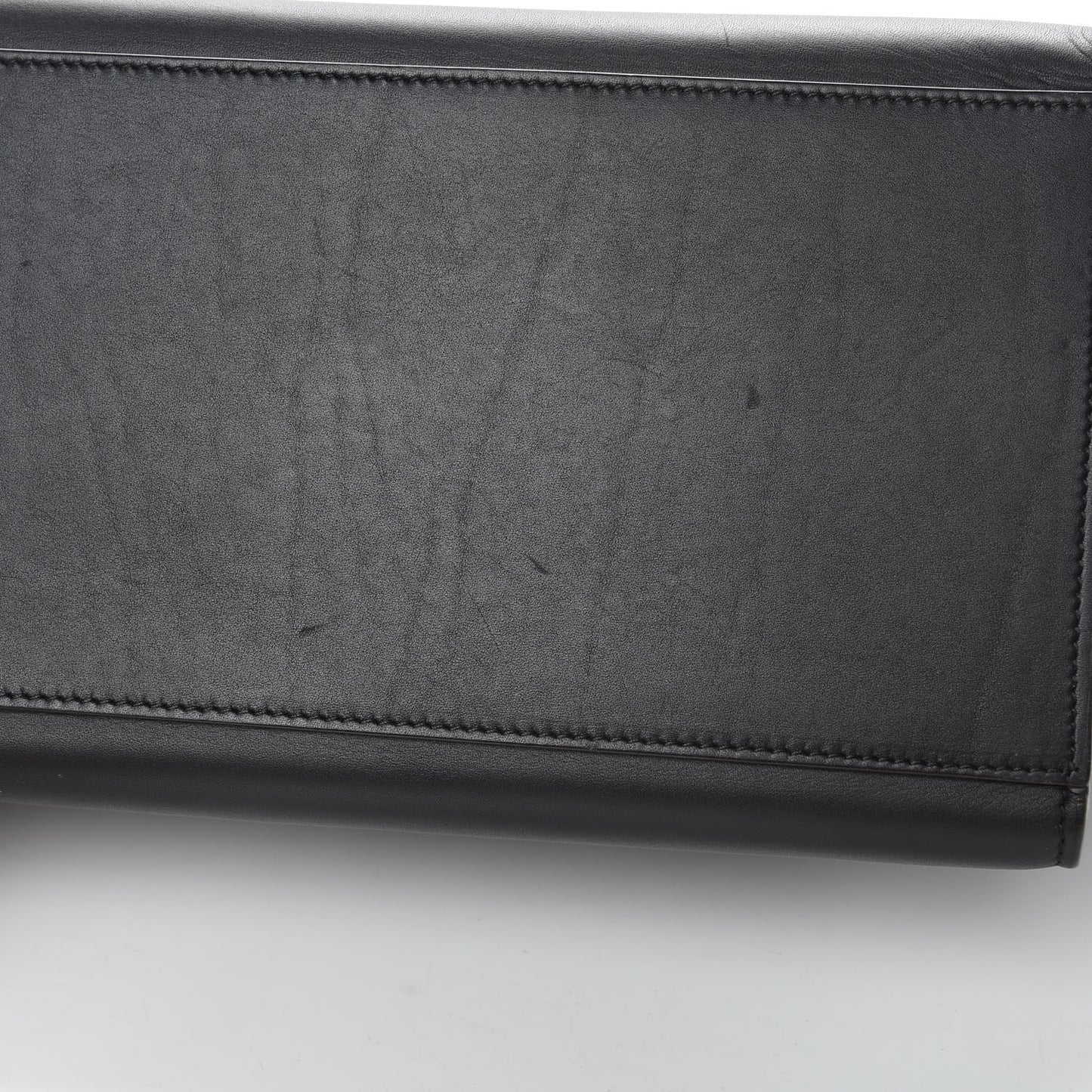 Nubuck Crocodile Embossed Small Trapeze Navy