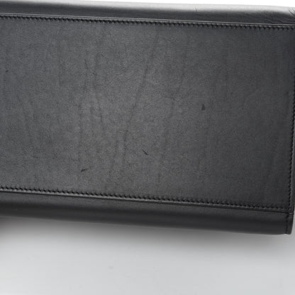 Celine Nubuck Crocodile Embossed Small Trapeze Navy 14 of 18