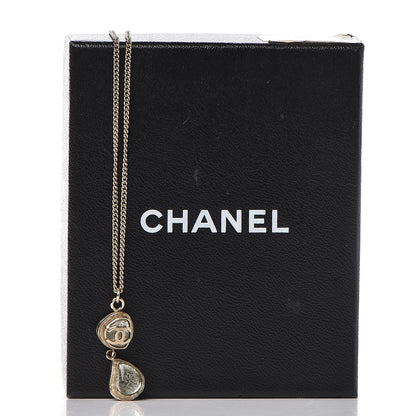 Chanel Gripoix CC Pendant Necklace Gold 6 of 6
