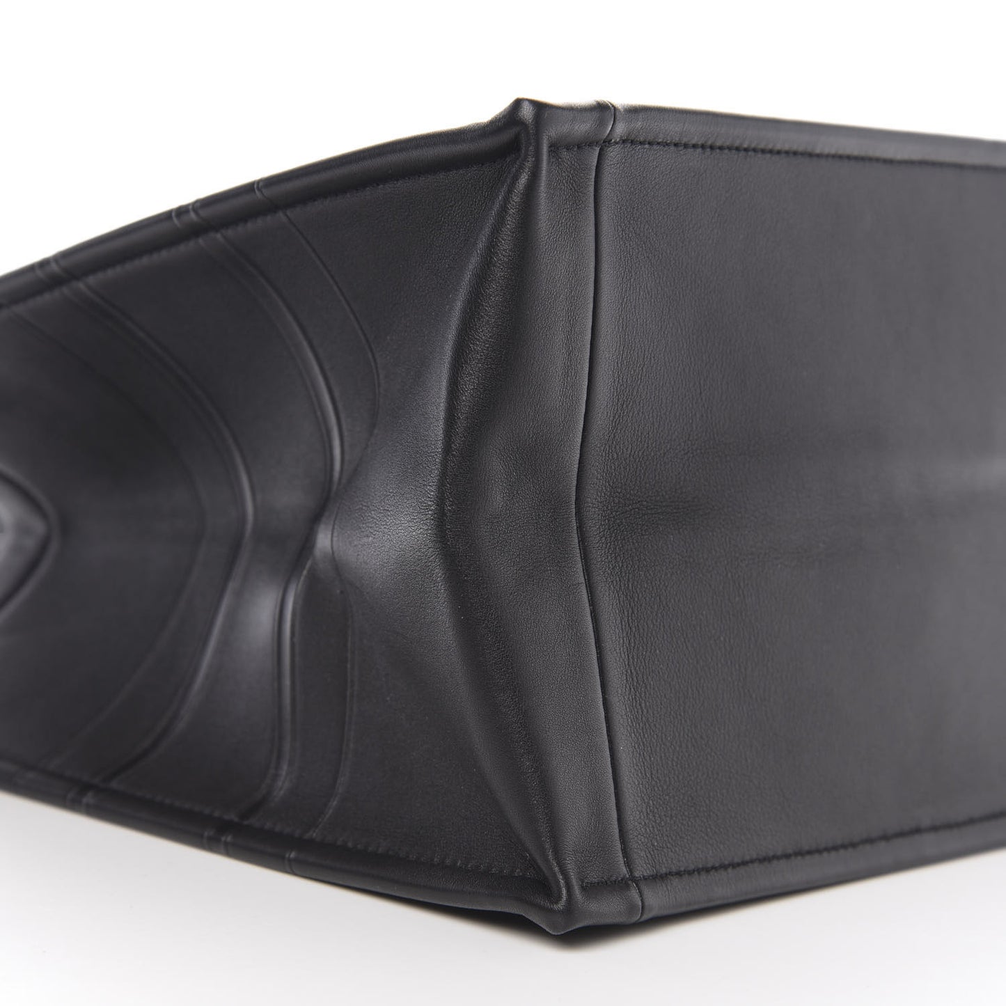 Calfskin Embossed Medium Book Tote Black