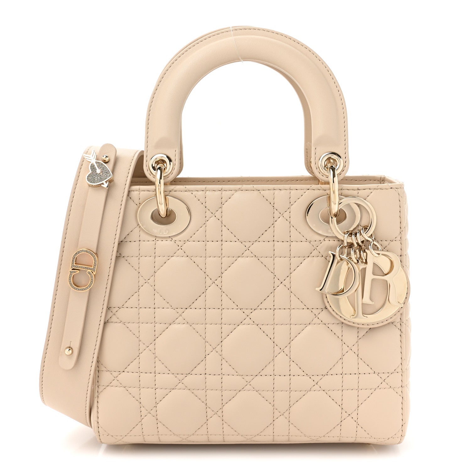 Christian Dior Lambskin Cannage Small My ABCDior Lady Dior Beige 1 of 10