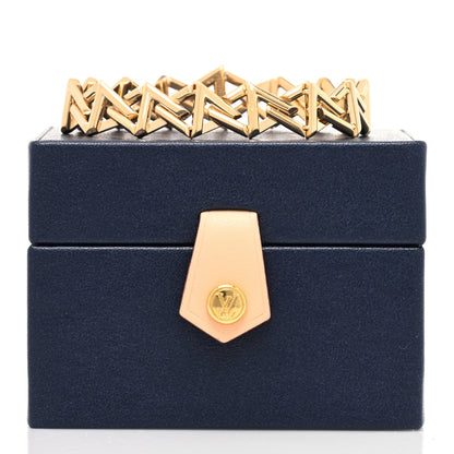 Louis Vuitton 18K Yellow Gold Large LV Volt Curb Chain Bracelet 4 of 4