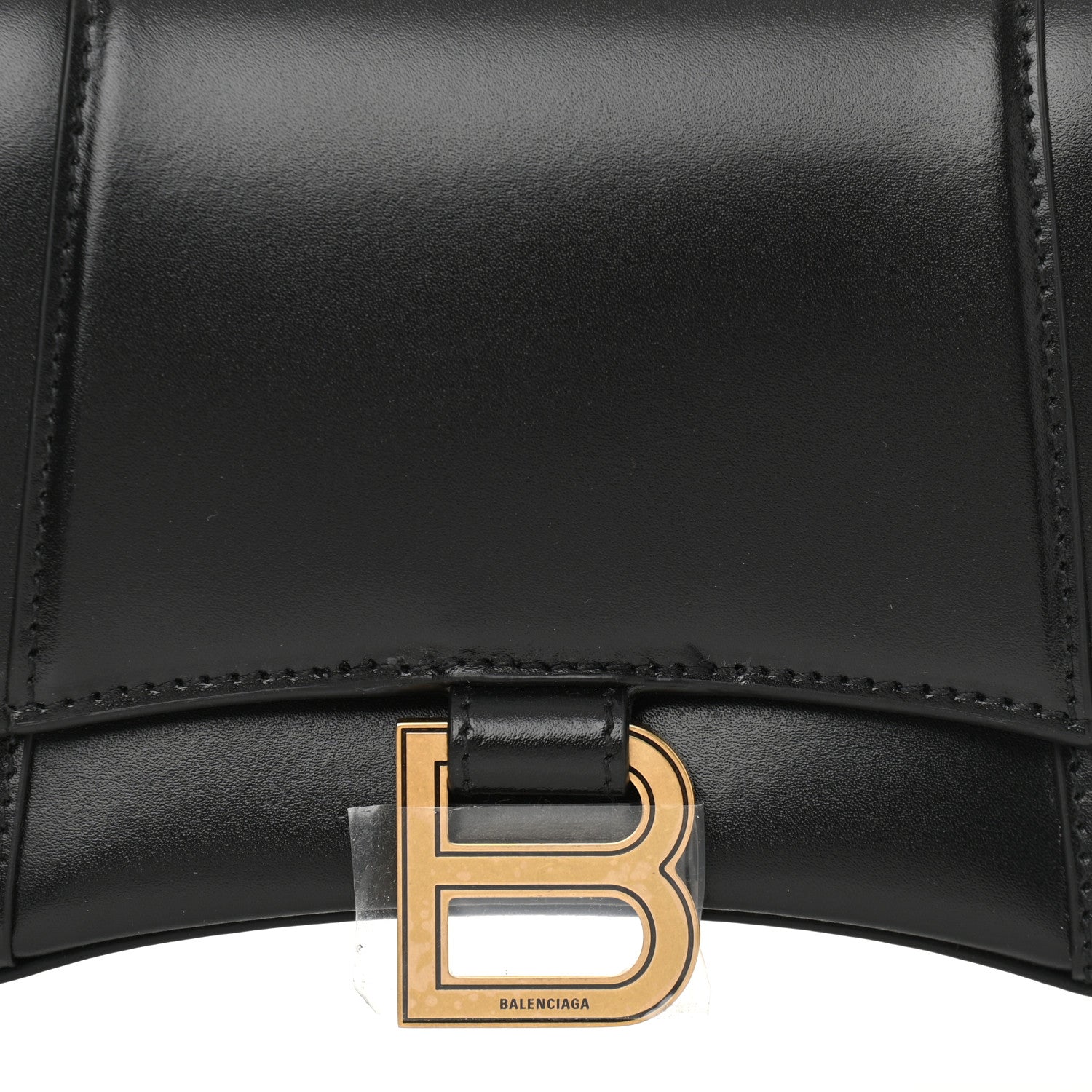 Balenciaga Shiny Box Calfskin Small Hourglass Evening Chain Bag Black 8 of 10