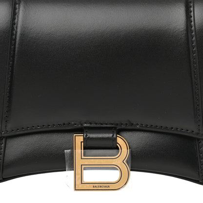 Balenciaga Shiny Box Calfskin Small Hourglass Evening Chain Bag Black 8 of 10