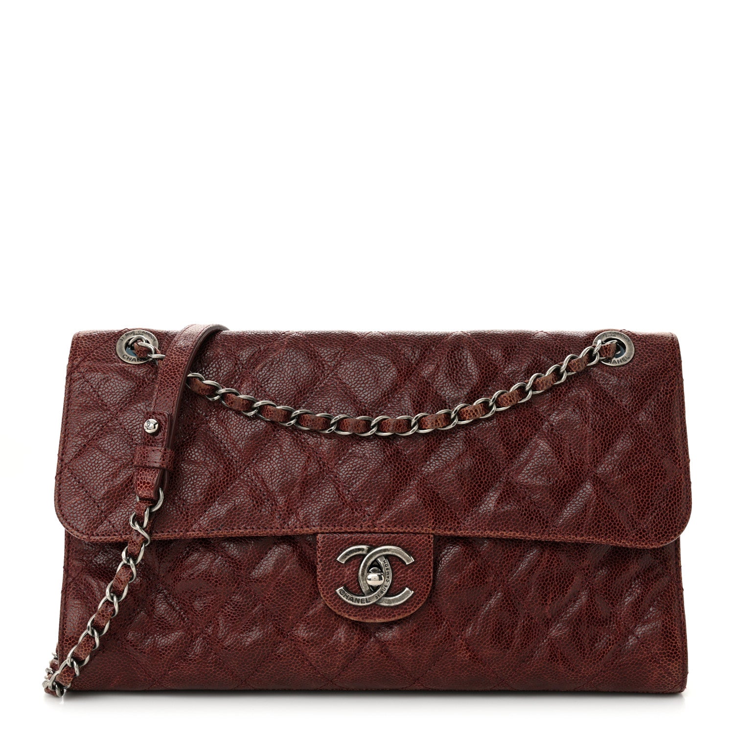 Chanel Crumpled Grained Calfskin Medium CC Crave Flap Brown 1 of 9