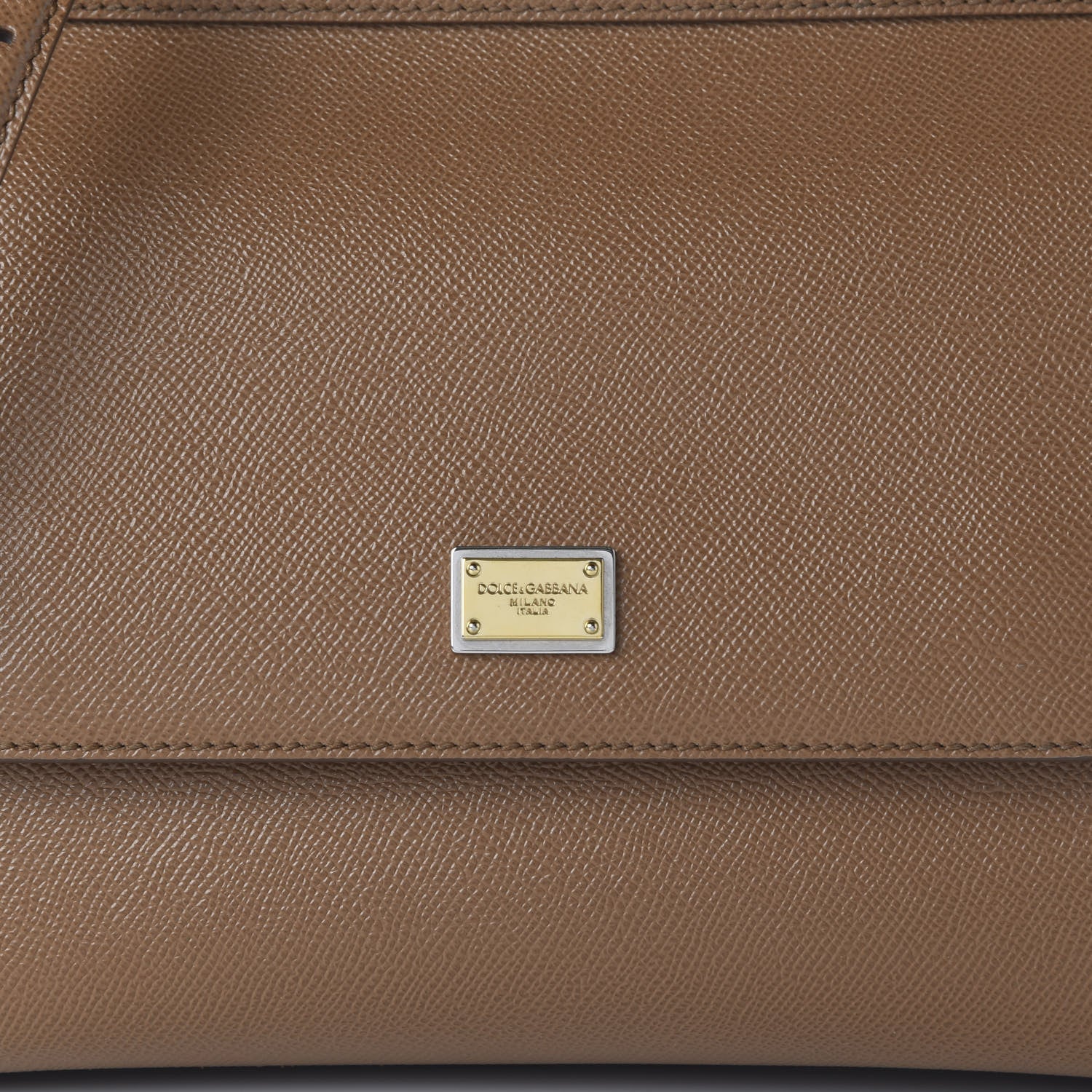Dolce & Gabbana Dauphine Calfskin Medium Miss Sicily Satchel Caramello 9 of 9