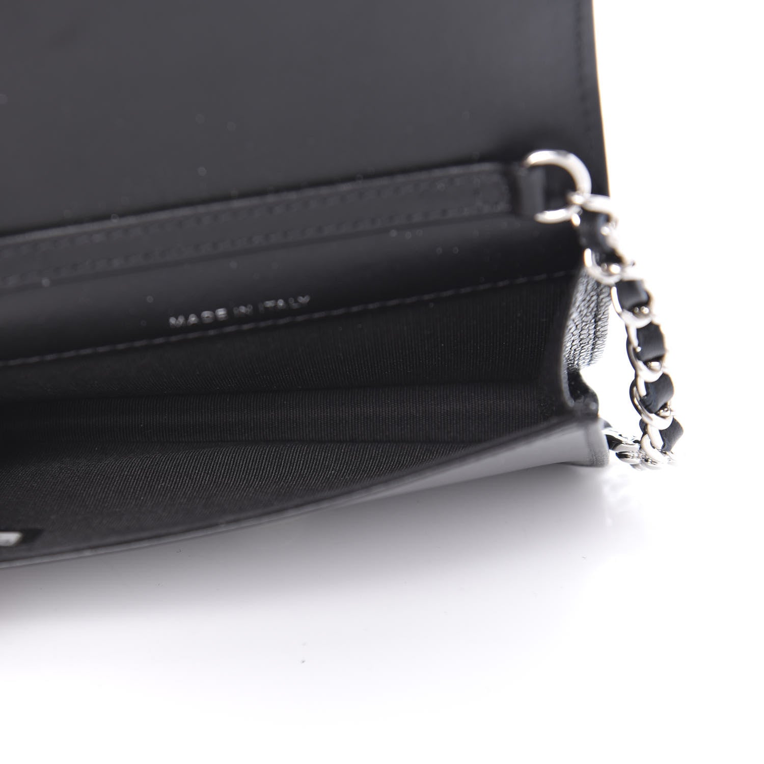 Chanel Caviar Camellia Embossed Chain Belt Bag Black 6 of 12