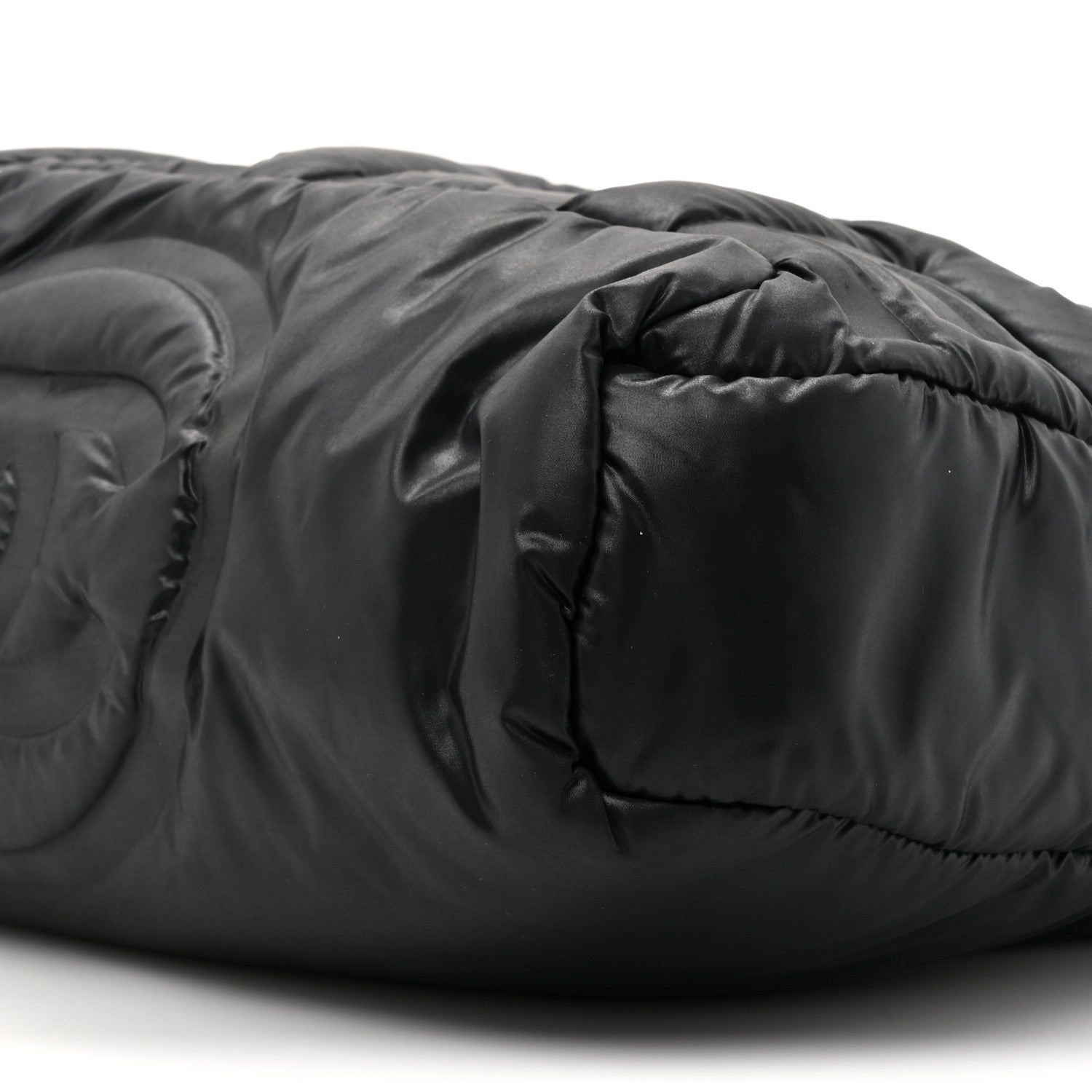 Chanel Nylon Tweed Coco Neige Messenger Bag Black 9 of 10