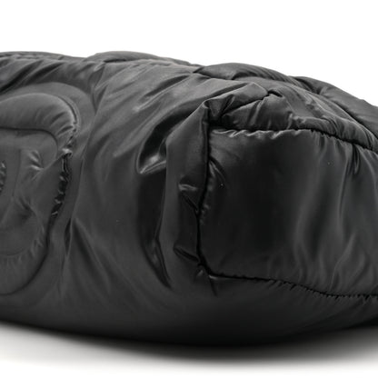 Chanel Nylon Tweed Coco Neige Messenger Bag Black 9 of 10