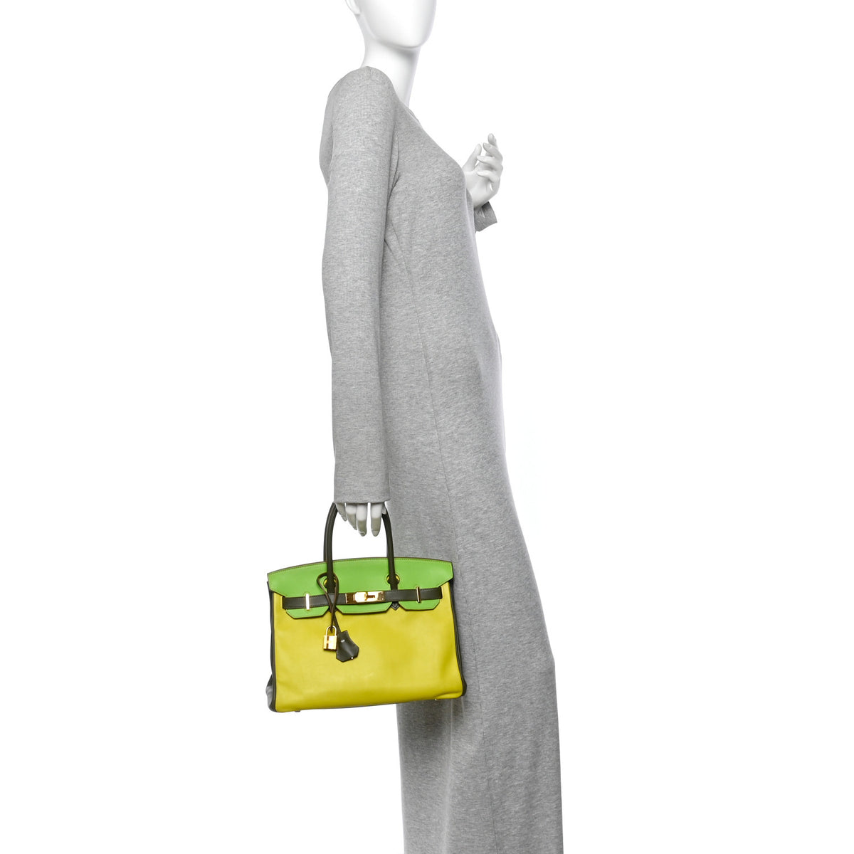 Hermes Swift Horseshoe Birkin 30 Lime Vert Olive Granny 2 of 10