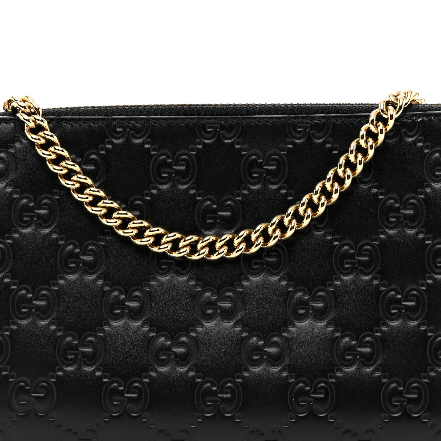 Guccissima Signature Wrist Wallet Black