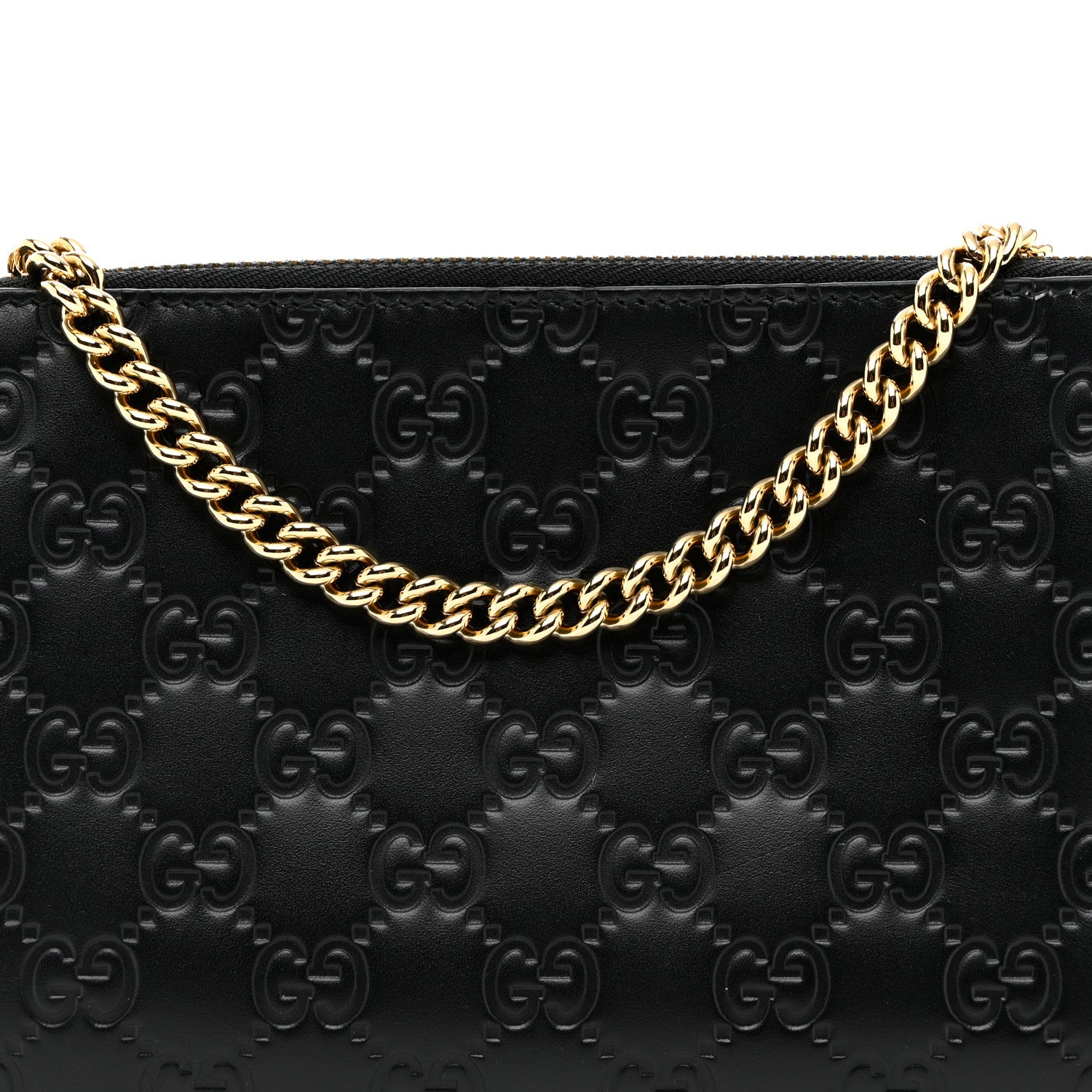 Gucci Guccissima Signature Wrist Wallet Black 7 of 9