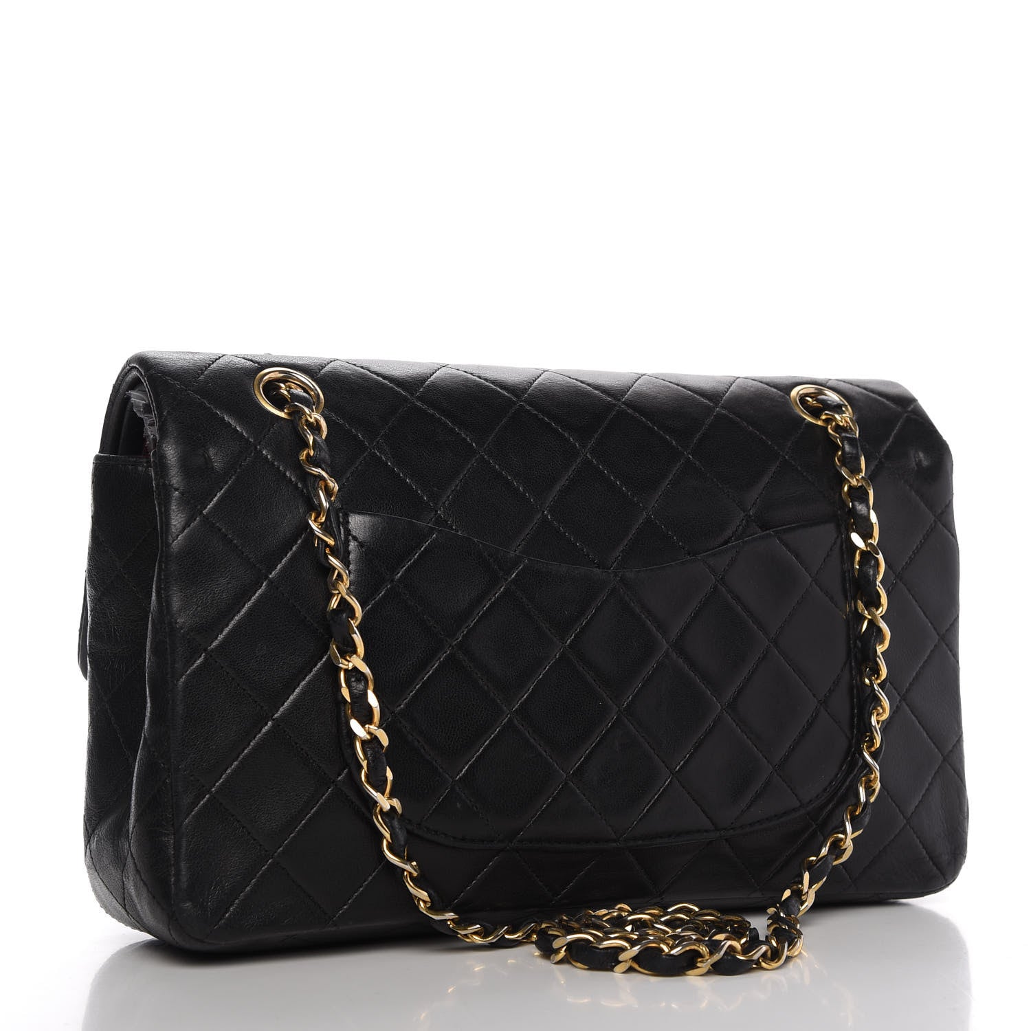 Chanel Lambskin Quilted Medium Double Flap Black 3 of 10