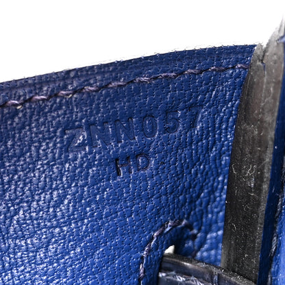 Hermes Taurillon Novillo Matte Alligator Birkin Touch 30 Bleu Saphir Bleu Marine 7 of 12